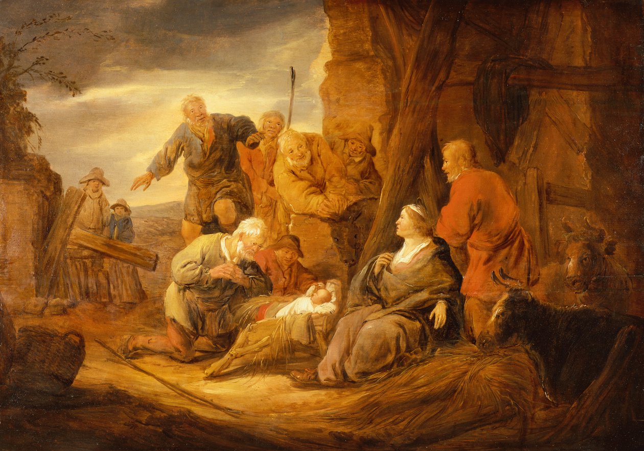 Adoracja pasterzy (olej) autorstwa Benjamin Gerritsz. Cuyp