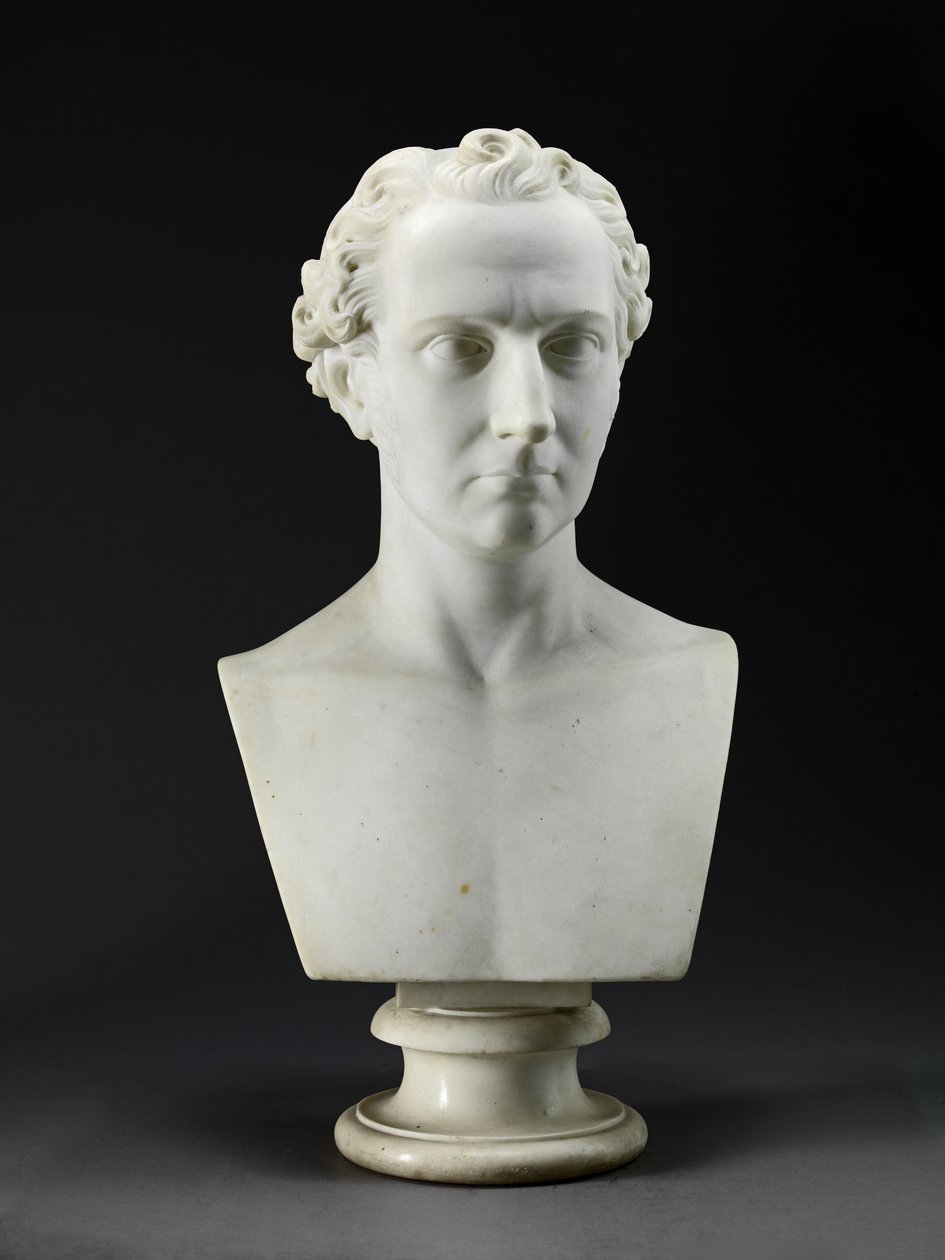 Popiersie portretowe Brata Artysty, rzeźbiarza, Johna Gibsona (1790-1866) 1837-38 (marmur z Carrary) autorstwa Benjamin Gibson