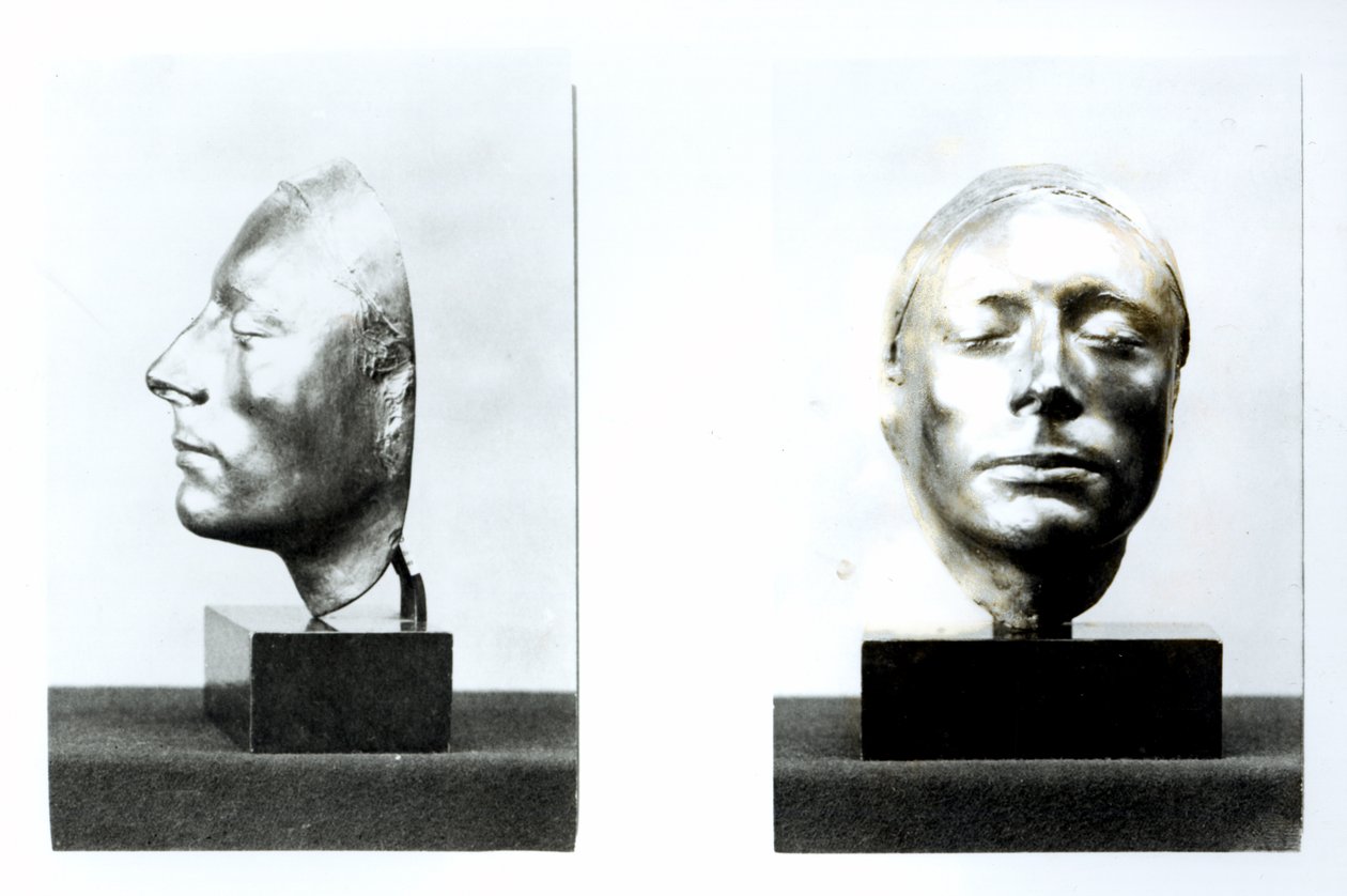Żywotna maska Johna Keatsa (1795-1821) (elektrotyp) autorstwa Benjamin Haydon