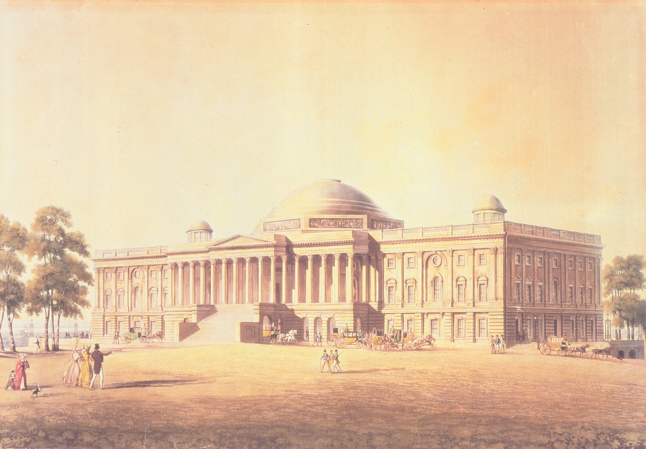 Томас Сазерландын сийлсэн АНУ-ын Капитол, 1825 (aquatint)poli autorstwa Benjamin Henry Latrobe