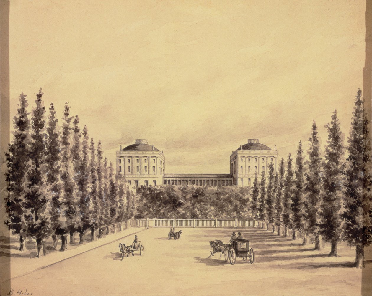Kapitol Stanów Zjednoczonych z Pennsylvania Avenue, c.1814 autorstwa Benjamin Henry Latrobe