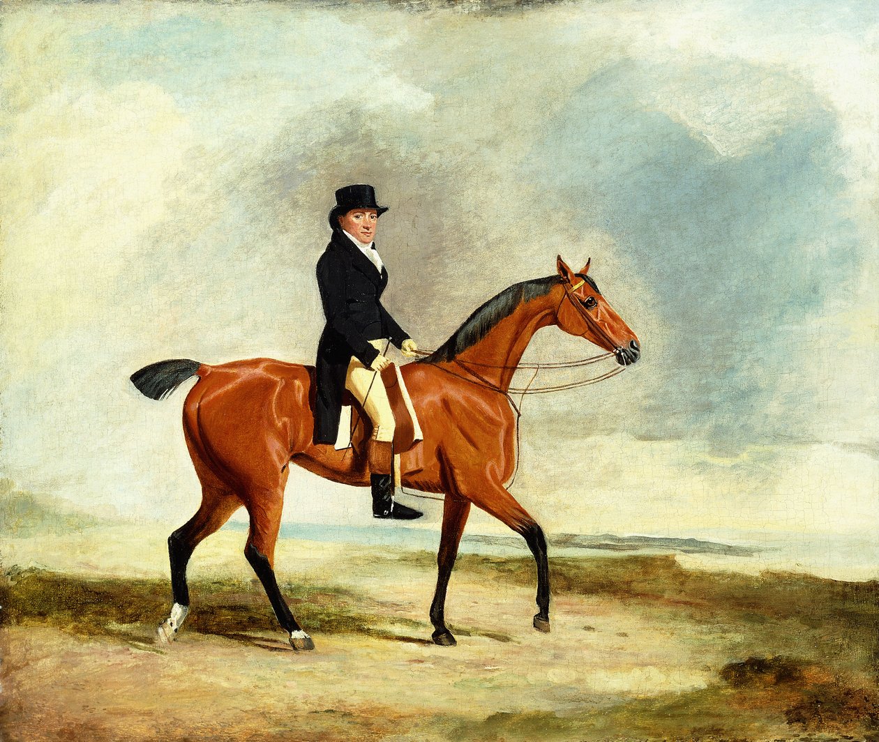 Francis Const na swoim myśliwym Bay, Jazda w pobliżu morza, 1806 autorstwa Benjamin Marshall