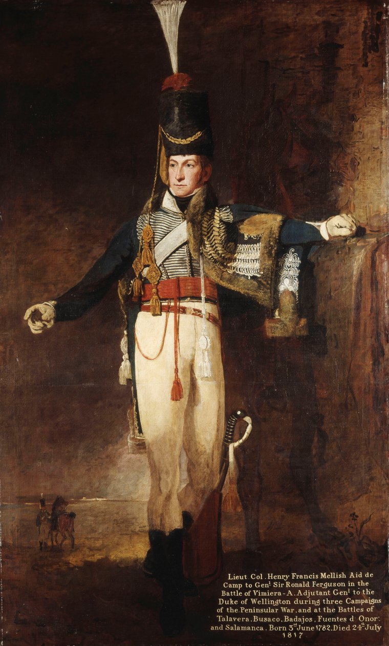 Portret kapitana, późniejszego podpułkownika, Henry Francis Mellish autorstwa Benjamin Marshall