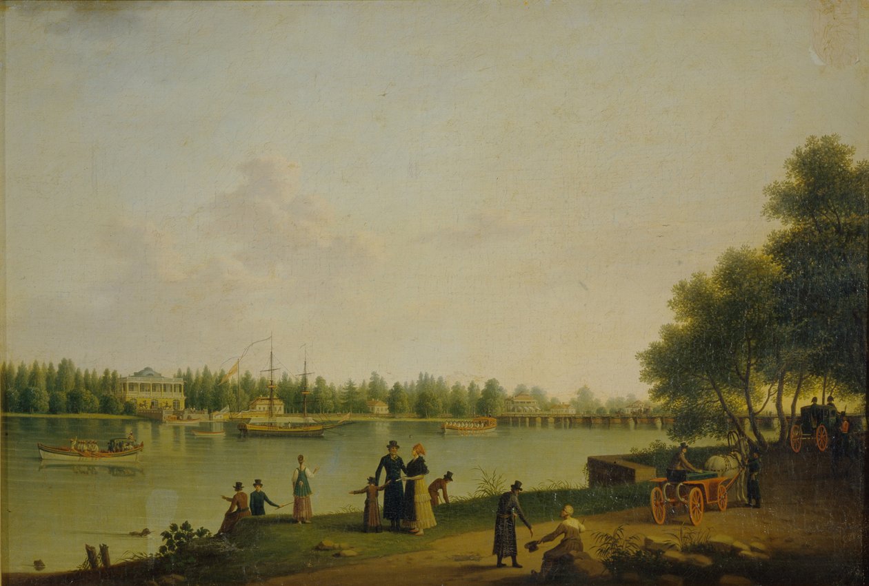 Widok Daczy księcia Stroganowa pod Petersburgiem, 1804 r autorstwa Benjamin Paterssen