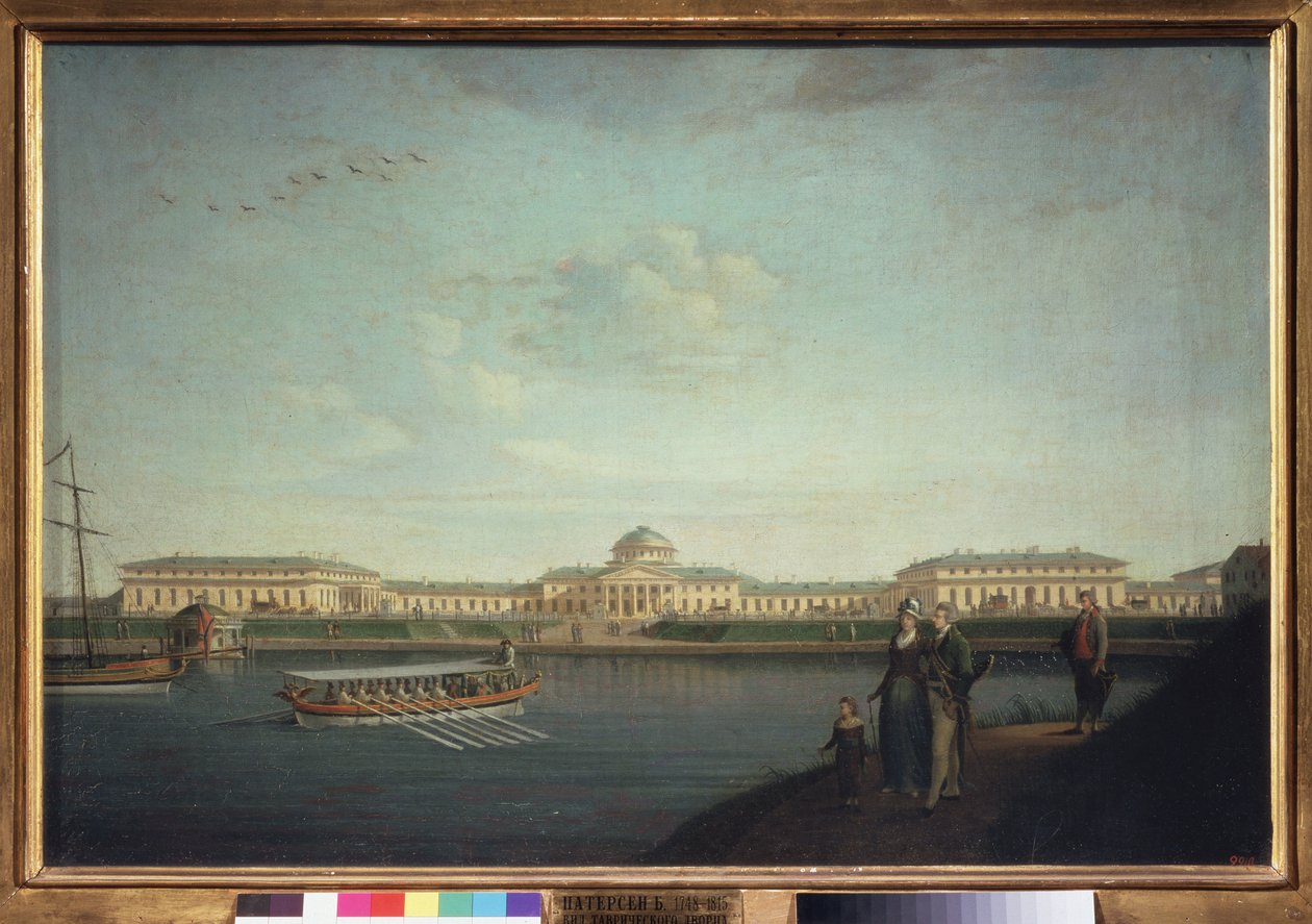 Pałac Taurydów widziany od strony Newy (Sankt Petersburg). Obraz Benjamina Patersena (1748-1815), olej na płótnie autorstwa Benjamin Patersson