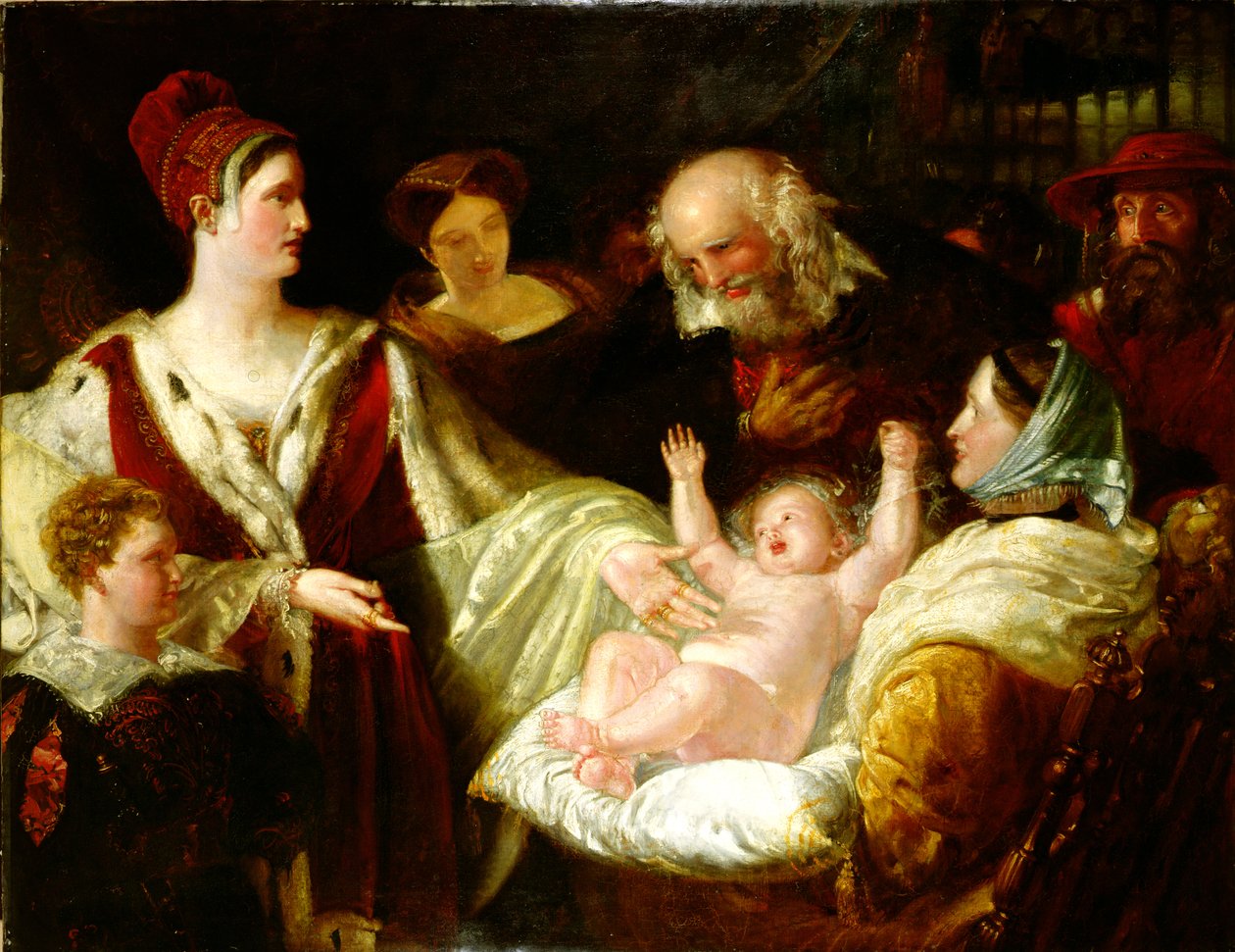 Maria Królowa Szkotów jako niemowlę autorstwa Benjamin Robert Haydon