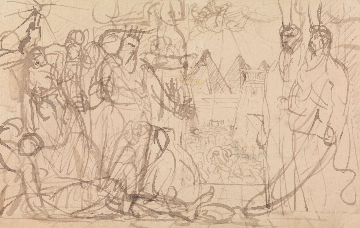 Faraon i Mojżesz autorstwa Benjamin Robert Haydon