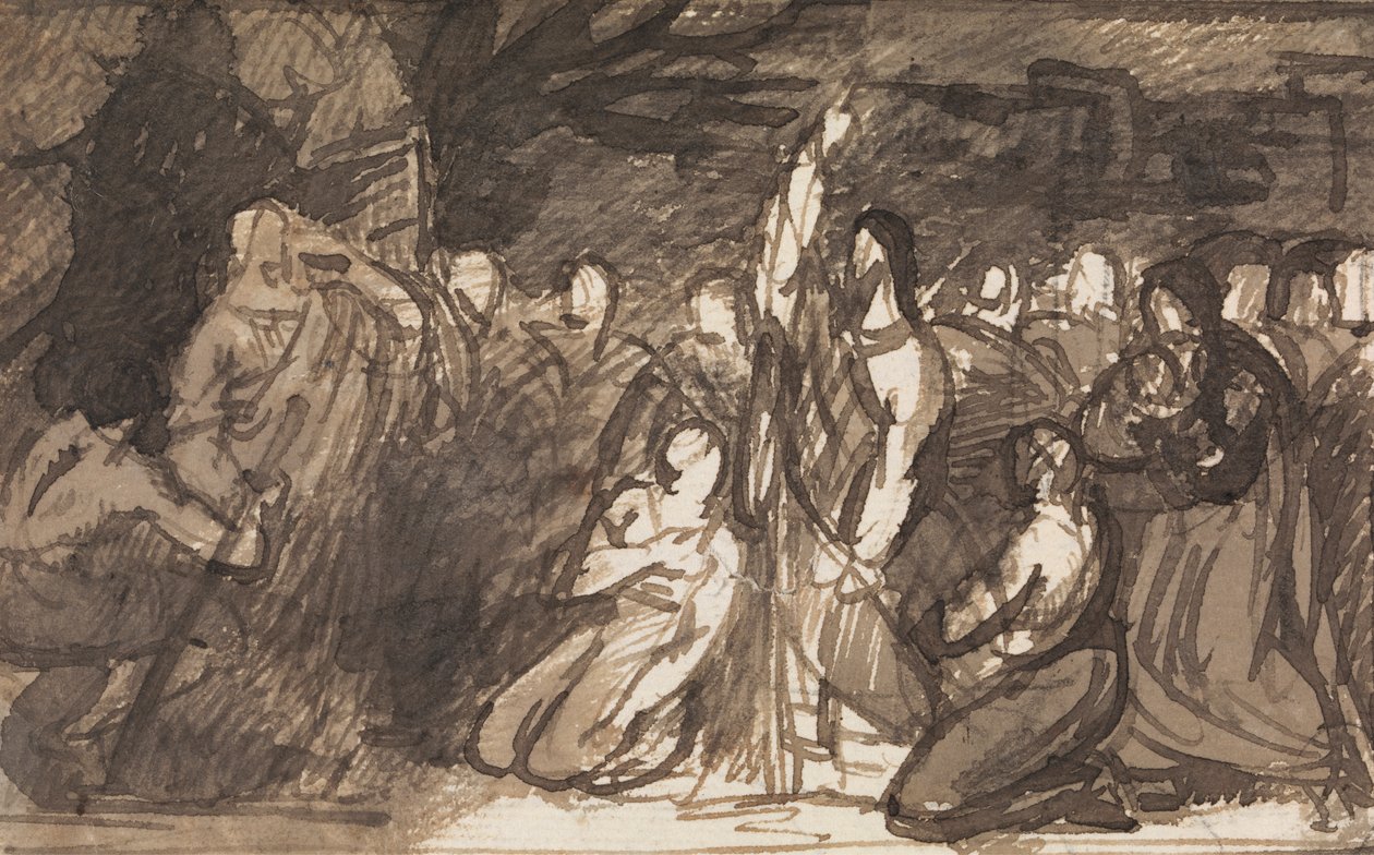 Studium Chrystusa wskrzeszającego Łazarza autorstwa Benjamin Robert Haydon