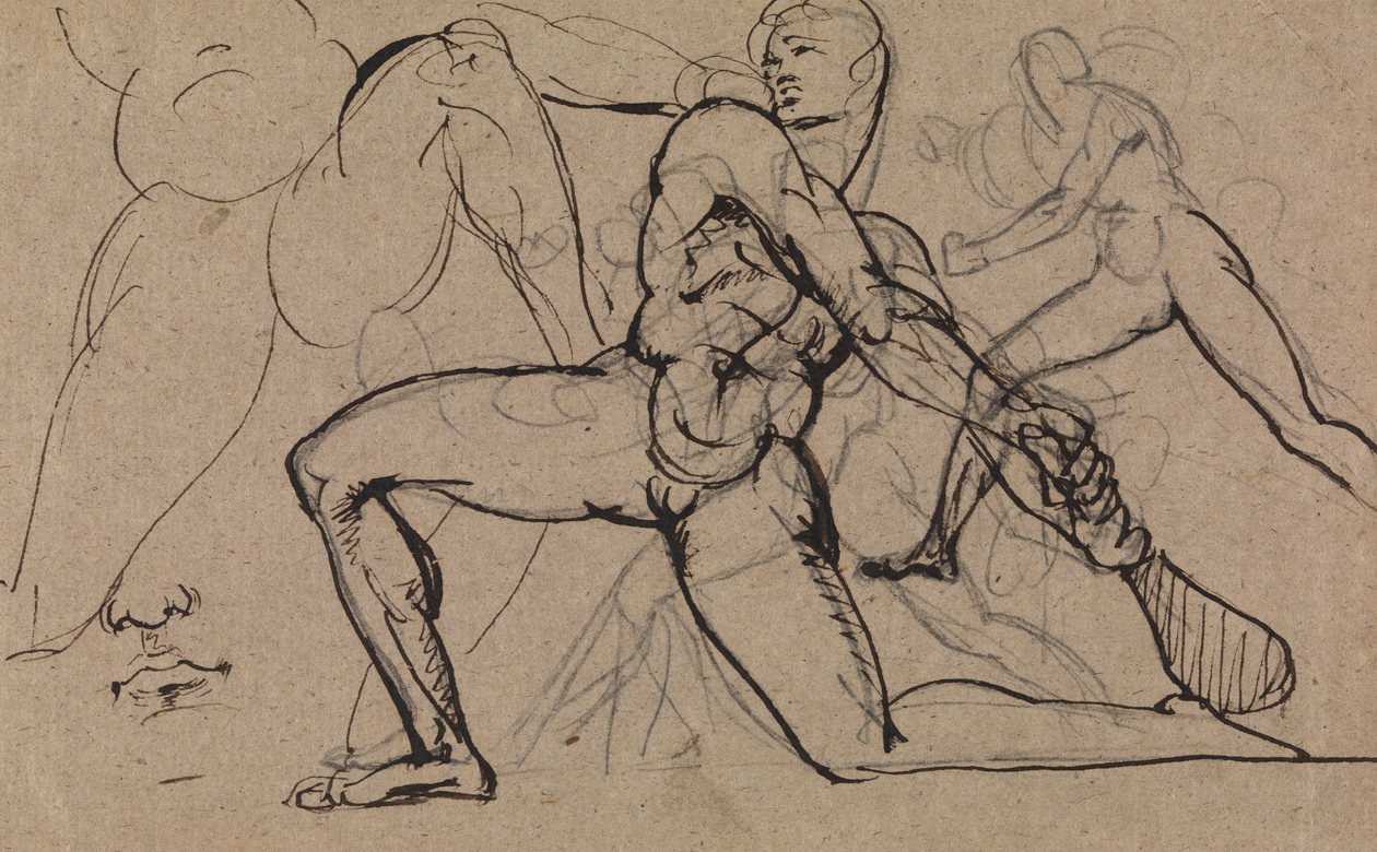 Estudo de um Nudepolish Masculino autorstwa Benjamin Robert Haydon