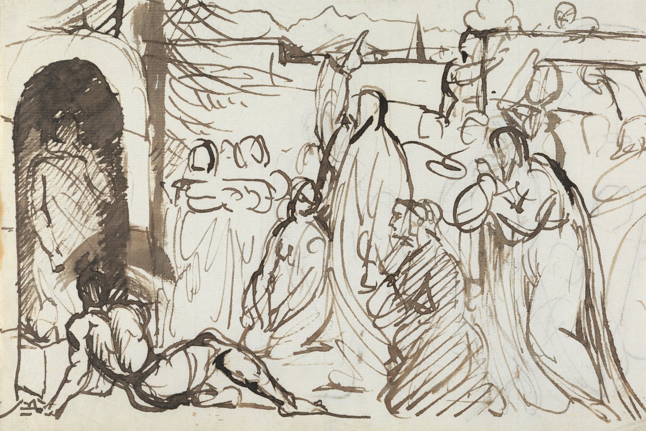 Studium zmartwychwstania Łazarza autorstwa Benjamin Robert Haydon