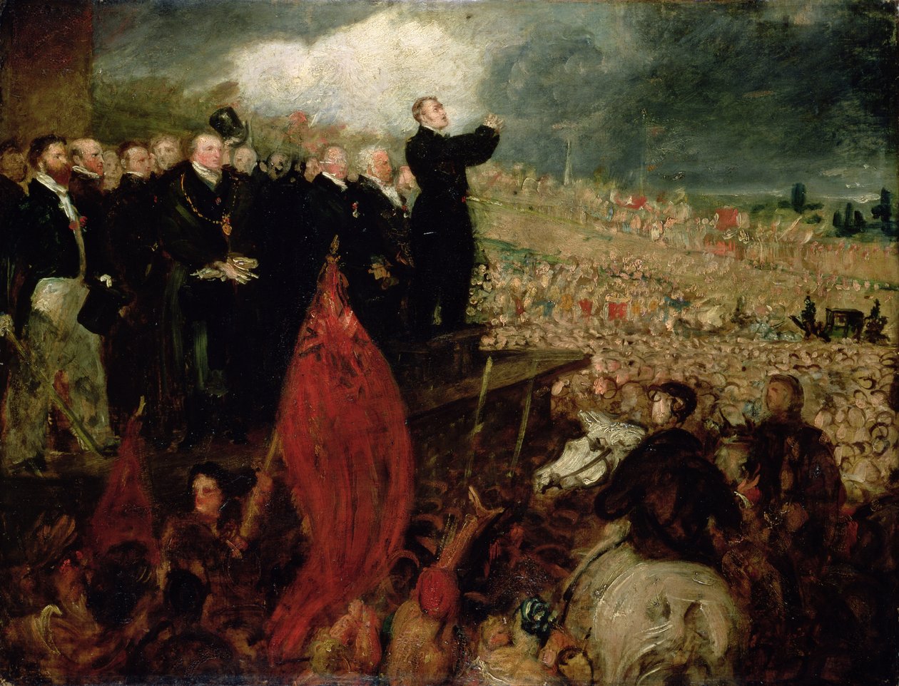 Spotkanie Związków na Newhall Hill, Birmingham, 16 maja 1832 r. autorstwa Benjamin Robert Haydon