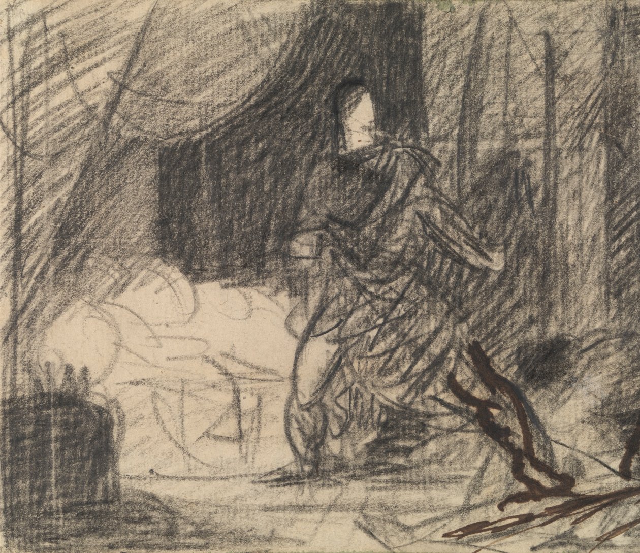 Morderstwo Duncana - Makbet z ciałem (i zbliżająca się Lady Makbet) autorstwa Benjamin Robert Haydon