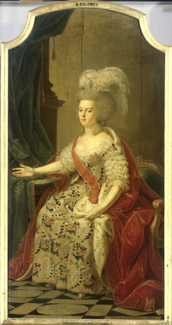 Frederika Sophia Wilhelmina Prus (1751-1820), żona księcia Willema V autorstwa Benjamin Samuel Bolomey