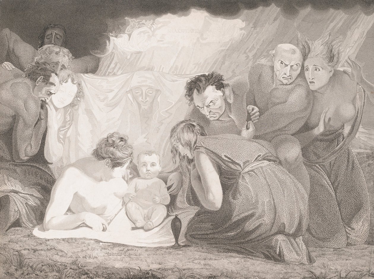 Niemowlę Szekspir z udziałem natury i pasji, 1799. autorstwa Benjamin Smith