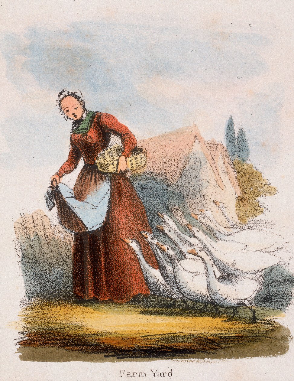 Gospodarstwo rolne, c1845 autorstwa Benjamin Waterhouse Hawkins