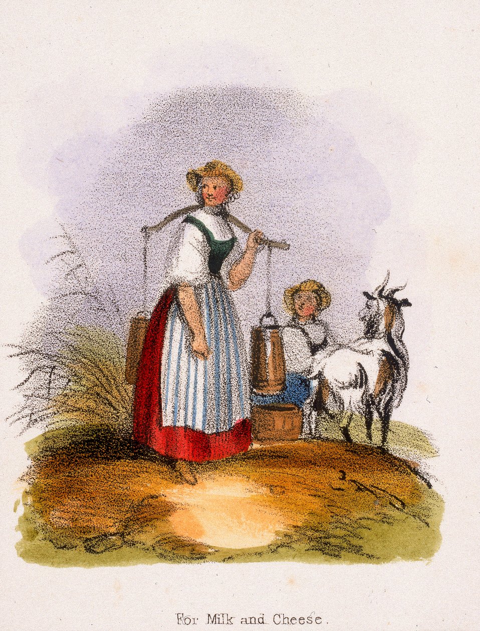 Na mleko i ser, c1845 autorstwa Benjamin Waterhouse Hawkins