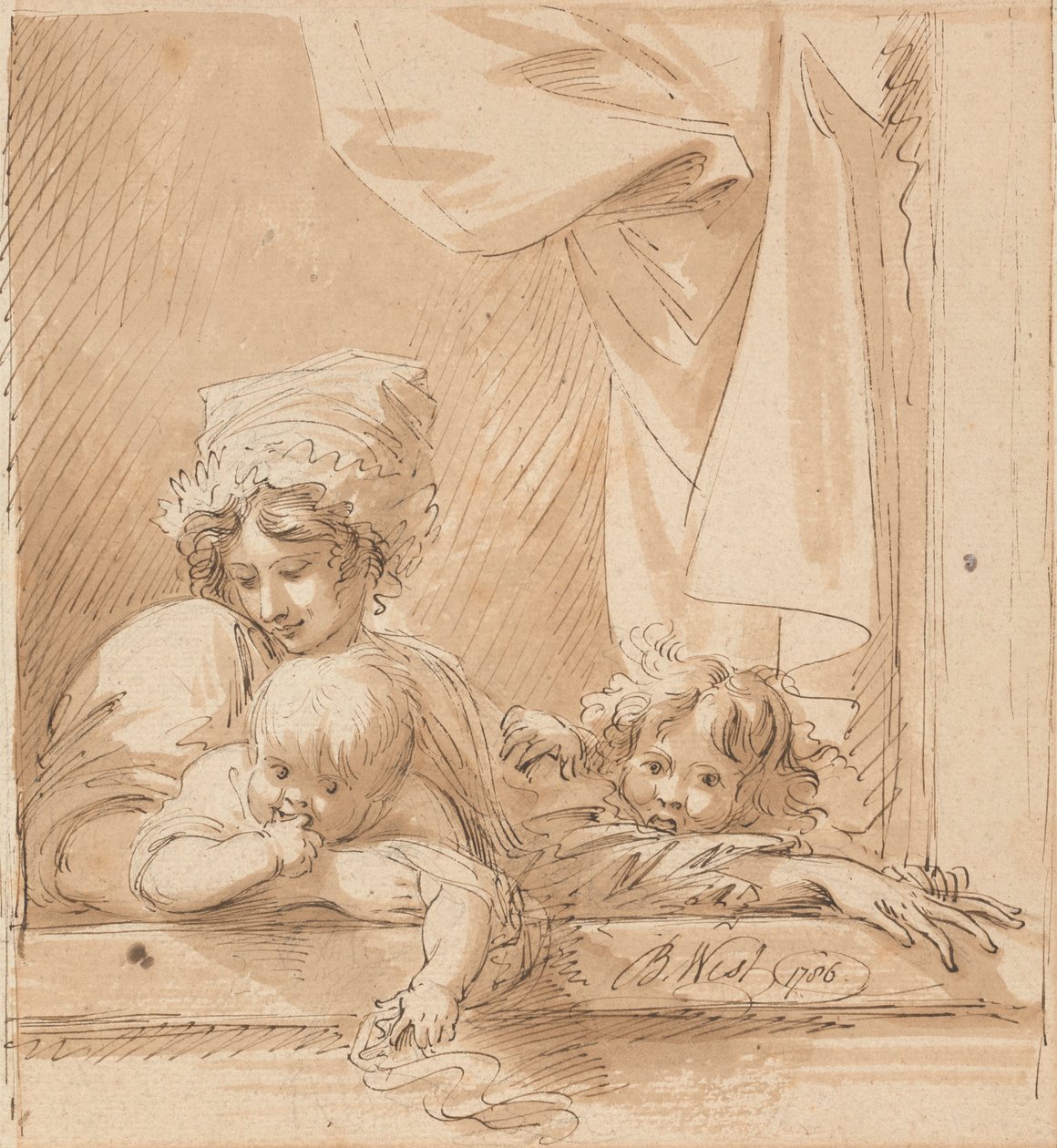 Matka i dwoje dzieci autorstwa Benjamin West