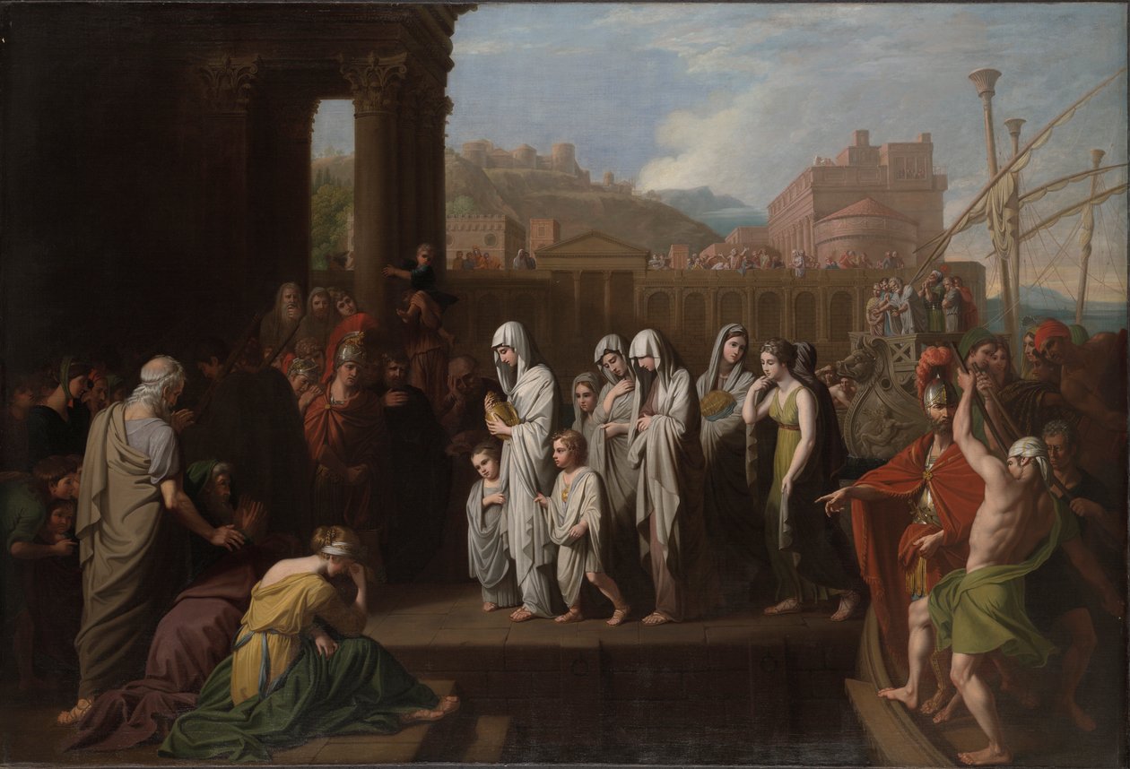 Agrypina Lądowanie w Brundisium z Prochami Germanika autorstwa Benjamin West