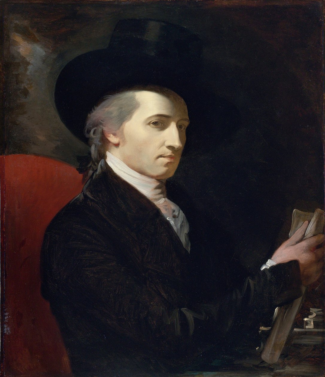 ""Autoportret"" (Autoportret) Obraz Benjamina Westa (1738-1820) - Olej na płótnie Dim 78,7x67,9 cm Kolekcja prywatna autorstwa Benjamin West