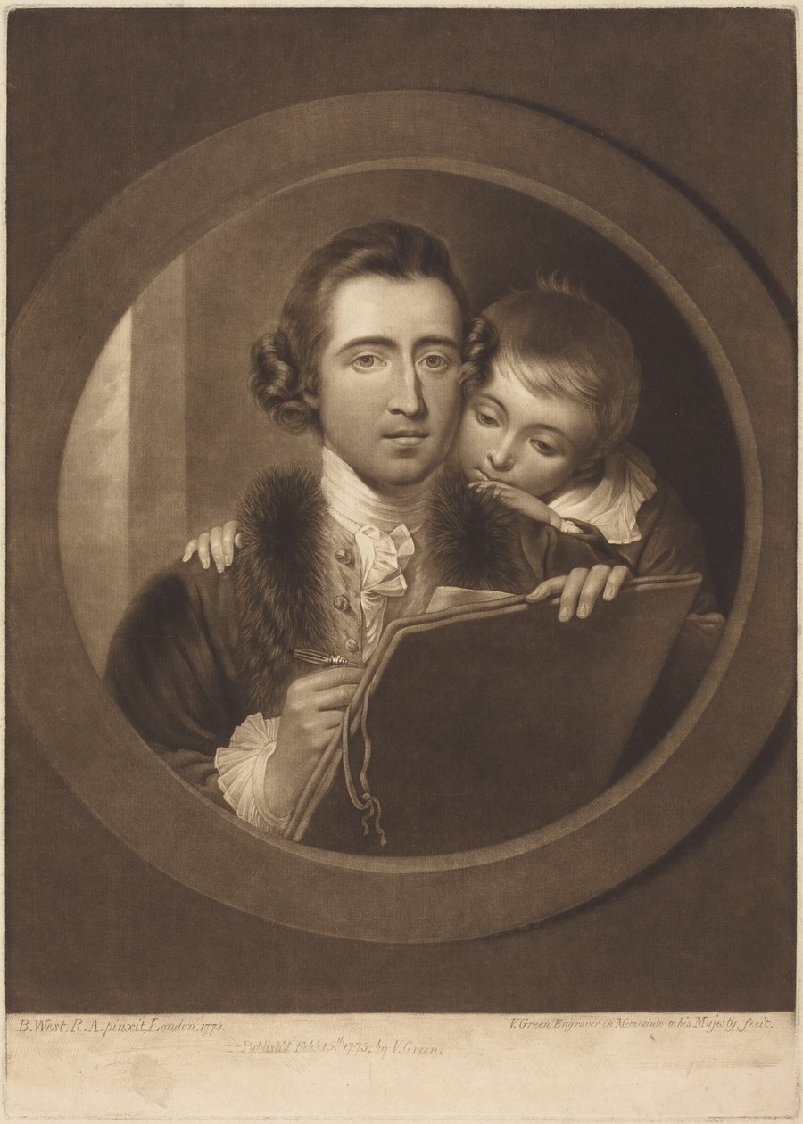 Benjamin West i jego syn Raphael Lamar West autorstwa Benjamin West