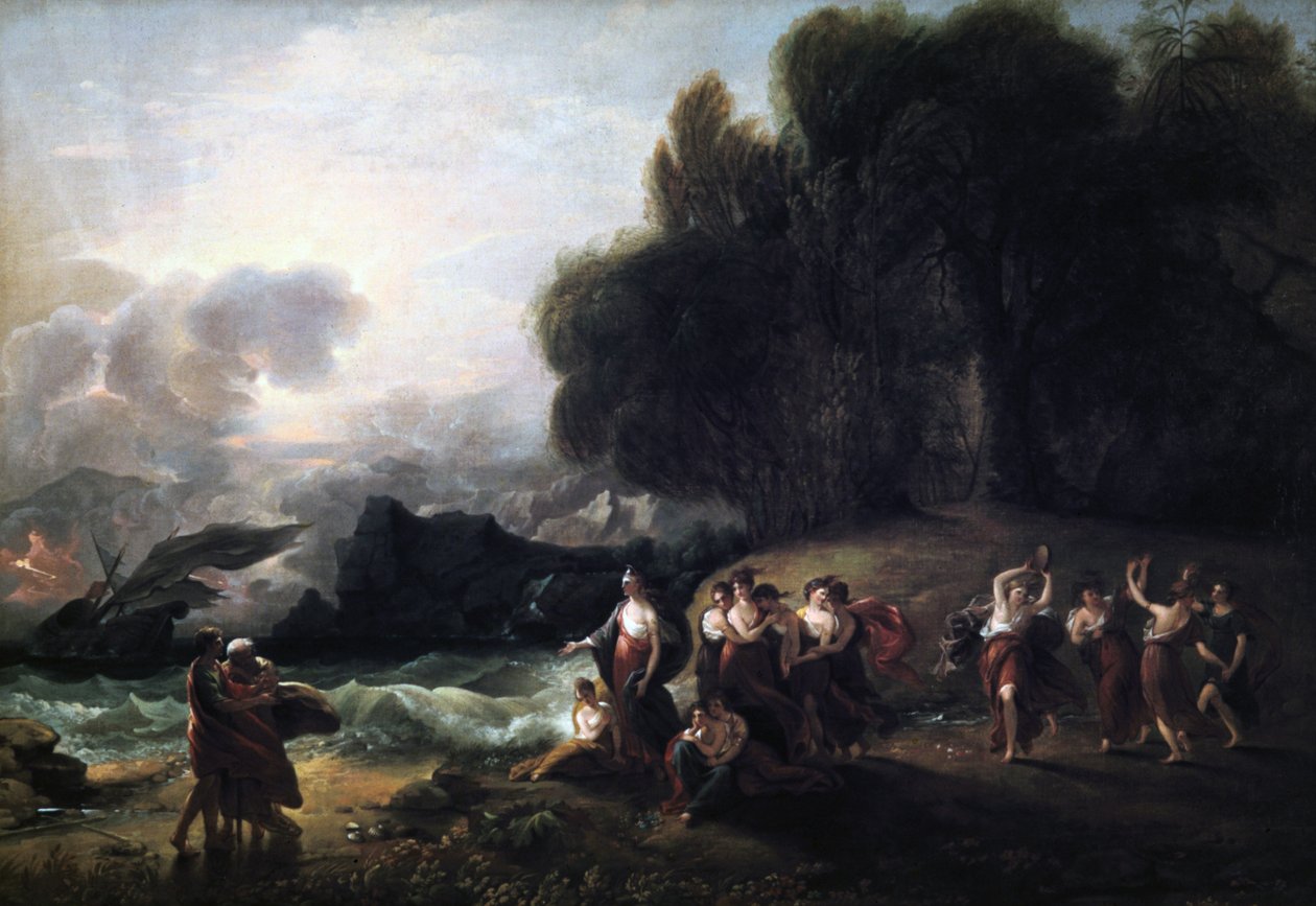 Calypsos Recepcja Telemacha i Mentora, 1801. autorstwa Benjamin West