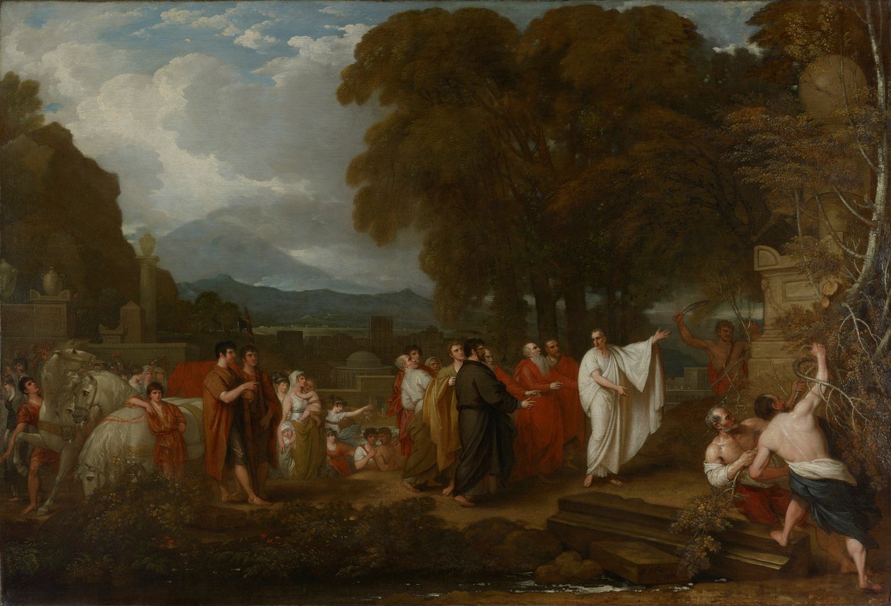 Cyceron odkrywa grób Archimedesa autorstwa Benjamin West