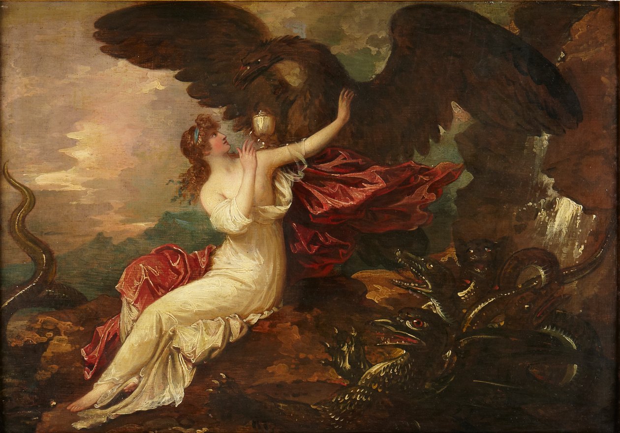 Orzeł przynoszący puchar do Psyche autorstwa Benjamin West