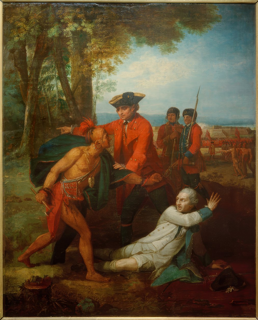 Generał Johnson ratuje oficera autorstwa Benjamin West