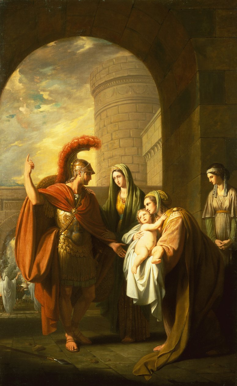 Hector żegna się z Andromachą autorstwa Benjamin West