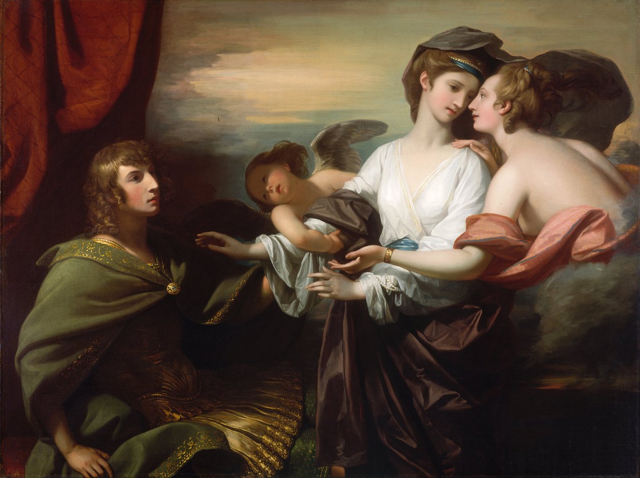 Helen przywieziona do Paryża, 1776 autorstwa Benjamin West