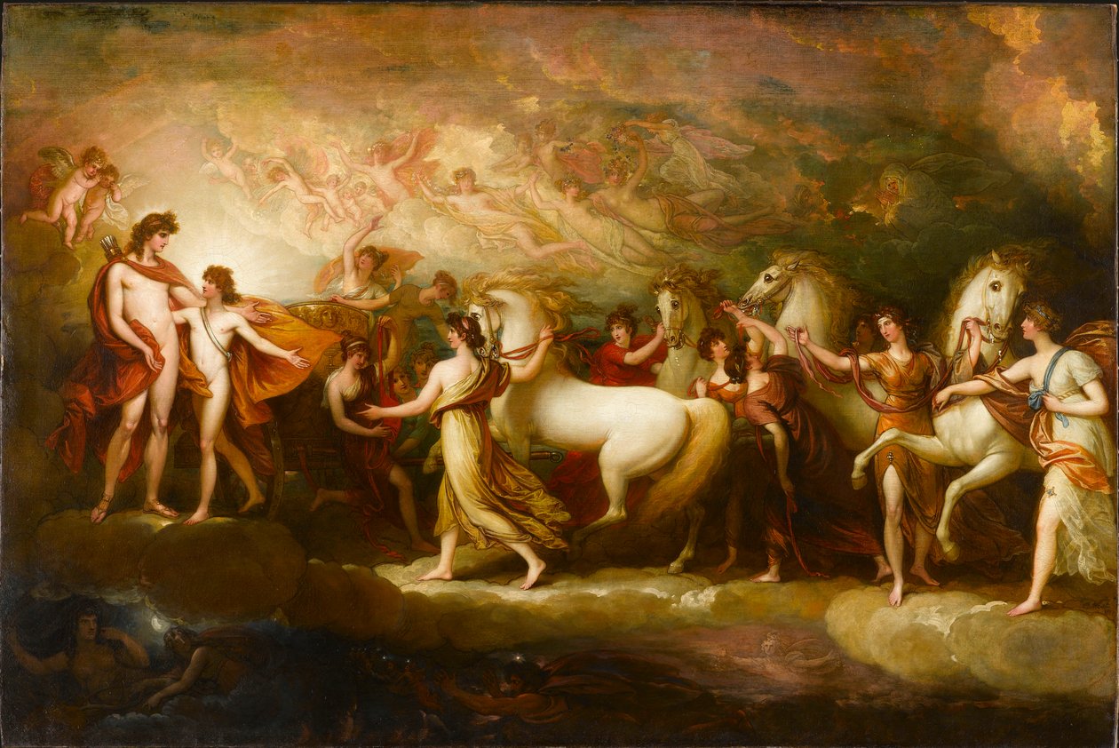 Faeton prosi Apolla o prowadzenie rydwanu słonecznego, 1804. autorstwa Benjamin West