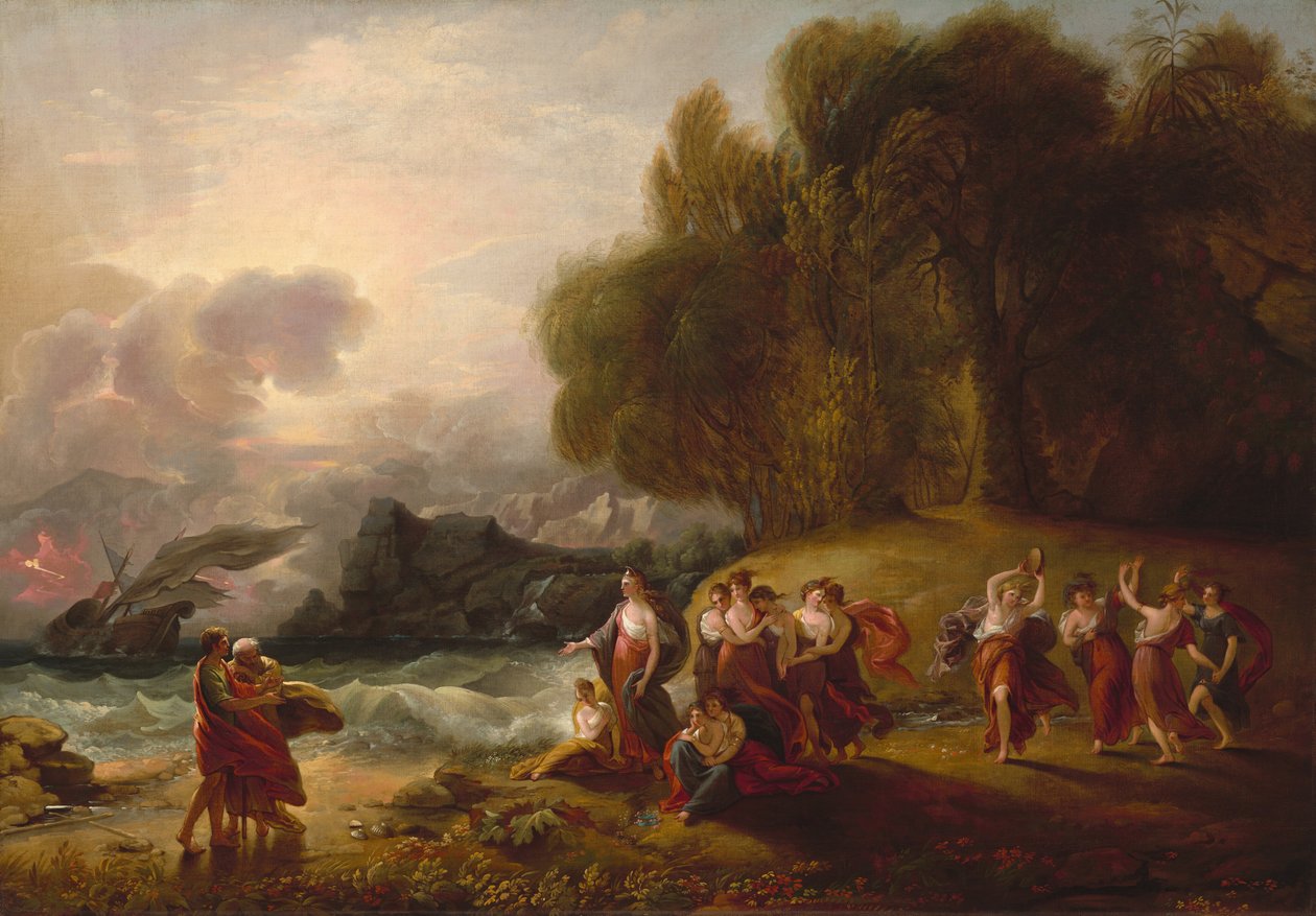 Telemach i Kalipso, c. 1809. autorstwa Benjamin West