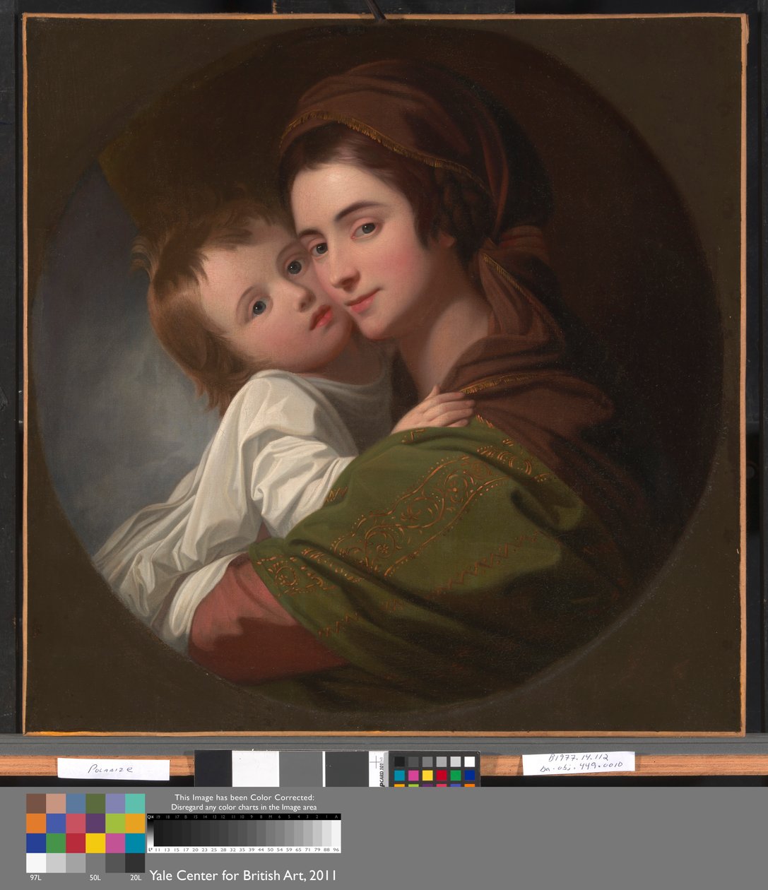 Żona artysty Elżbieta i ich syn Rafał autorstwa Benjamin West