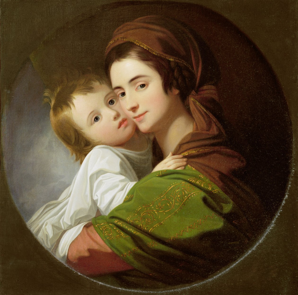 Żona artysty Elżbieta i ich syn Rafael, ok. 1773 (olej na płótnie) autorstwa Benjamin West