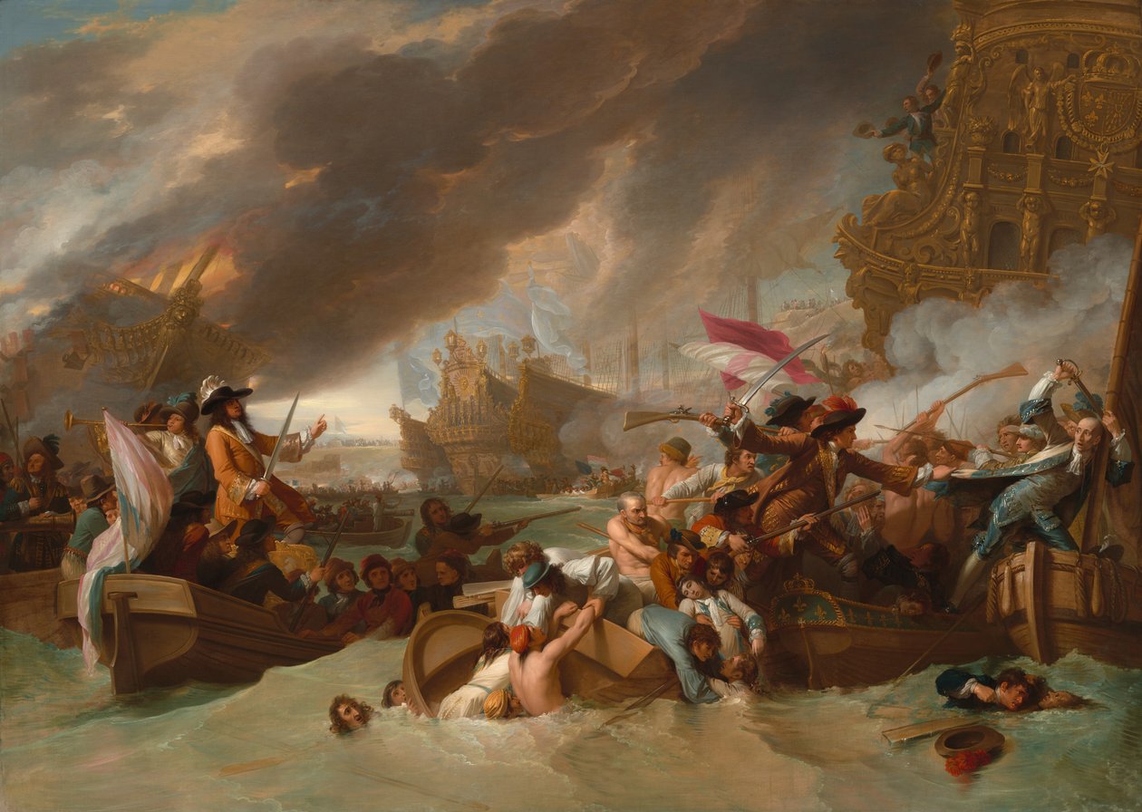 Bitwa pod La Hogue autorstwa Benjamin West