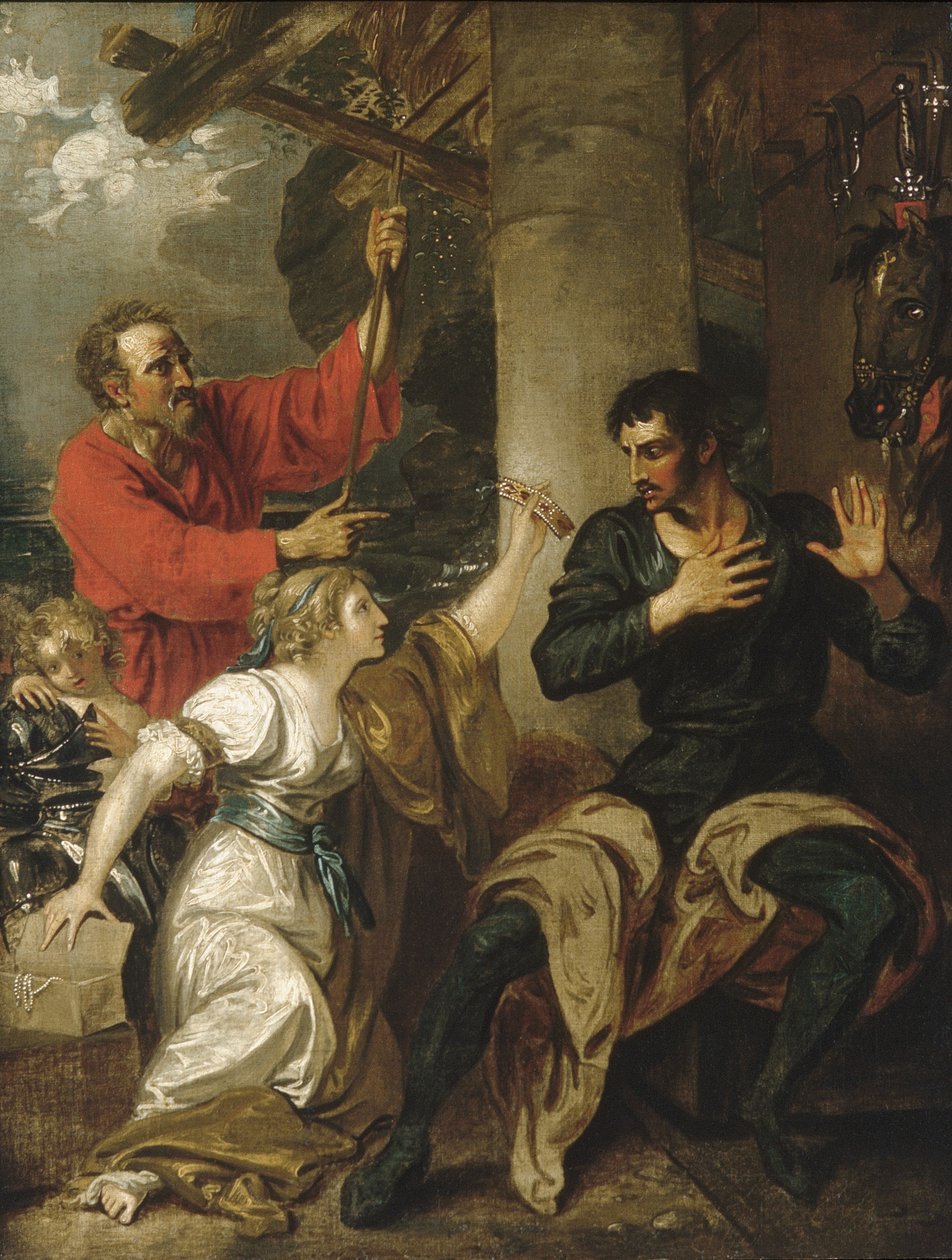 Dama i Orlando autorstwa Benjamin West