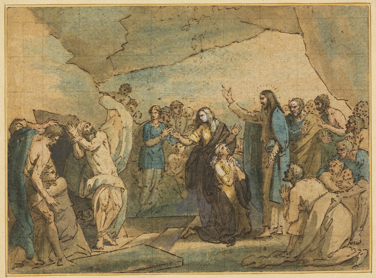 Wskrzeszenie Łazarza autorstwa Benjamin West