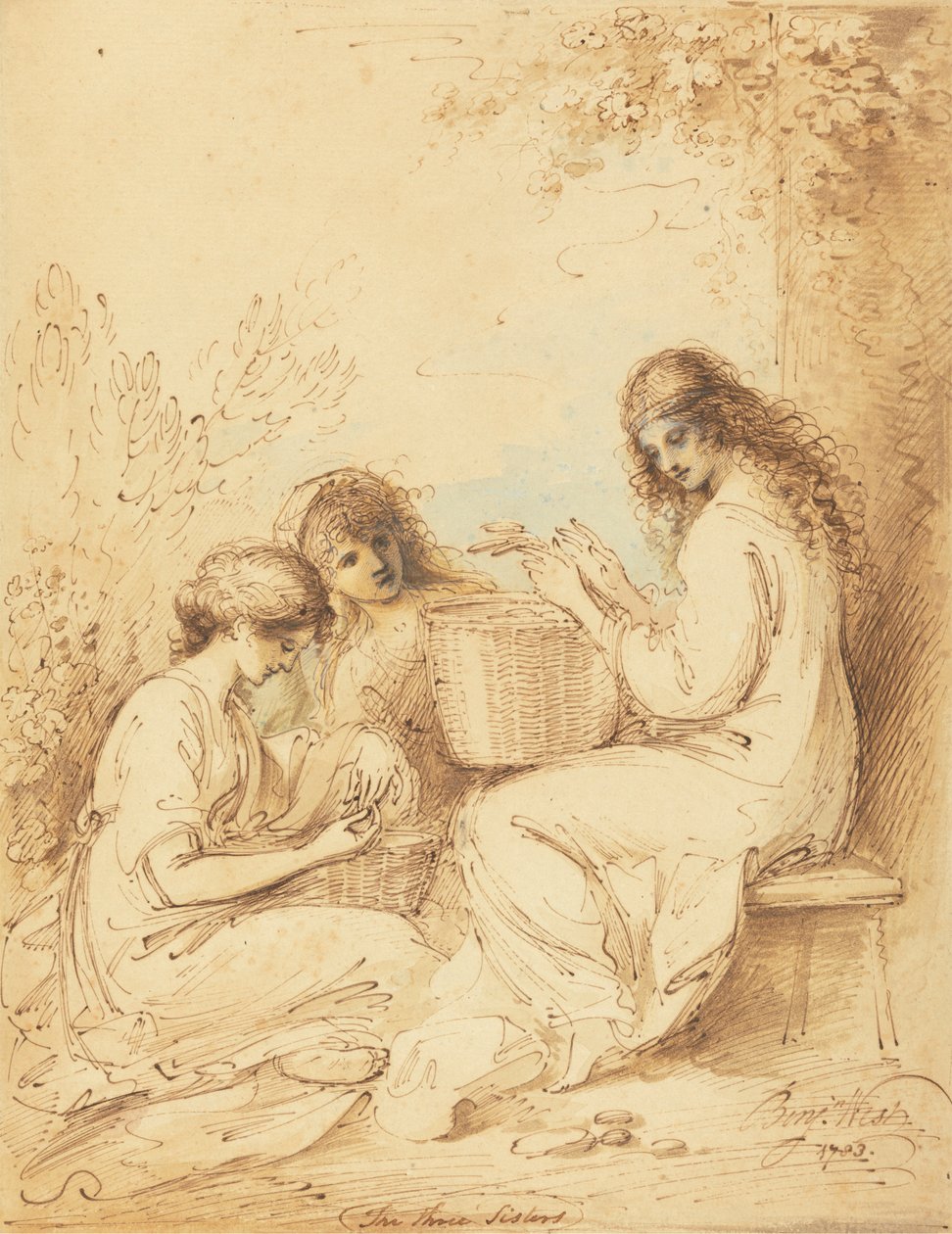 Trzy siostry autorstwa Benjamin West