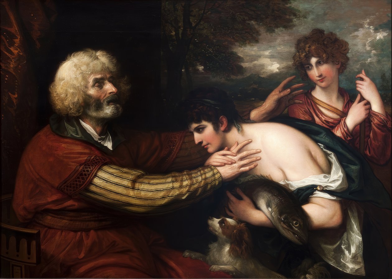 Tobiasz leczy ślepotę swojego ojca autorstwa Benjamin West