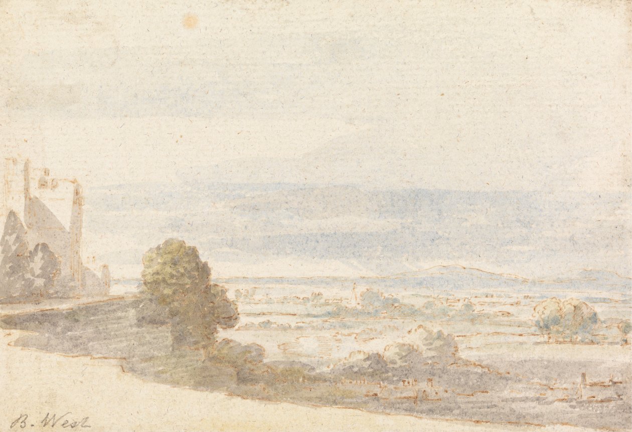 Windsor Great Park z tarasu zamkowego autorstwa Benjamin West