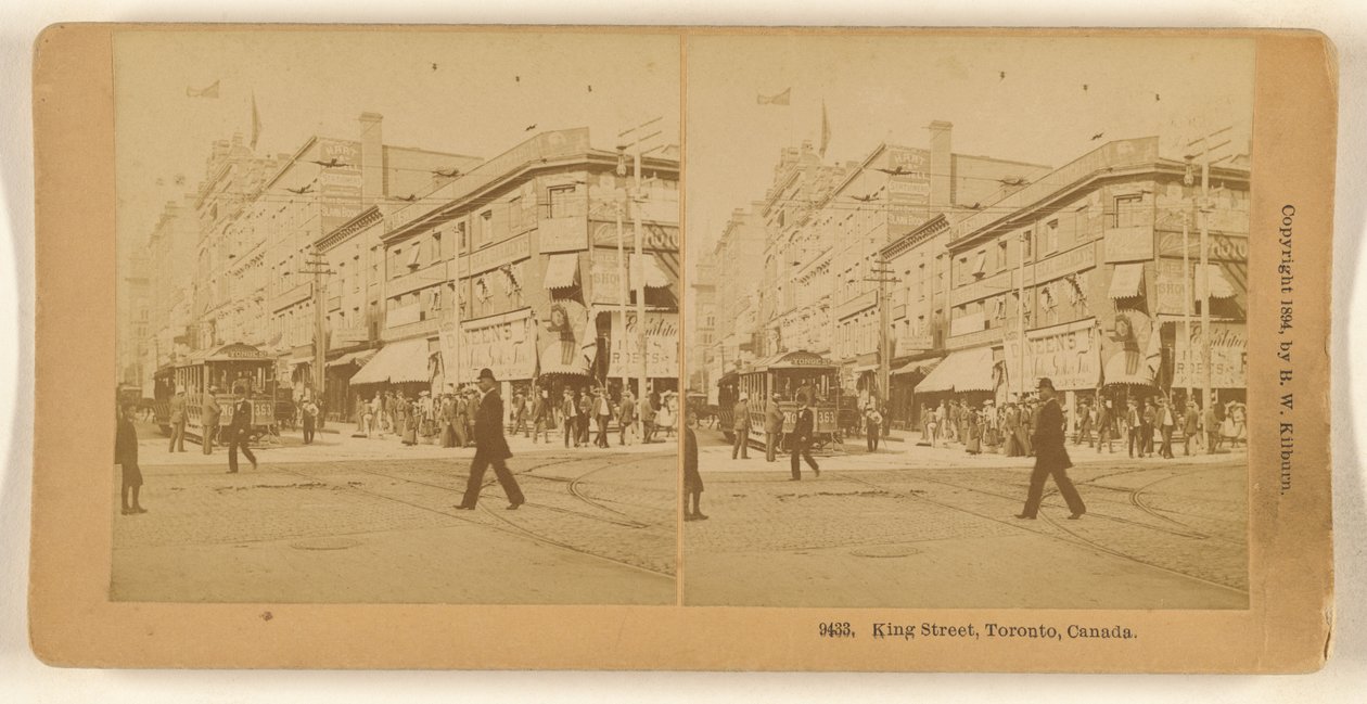 King Street, Toronto, Kanada. autorstwa Benjamin West Kilburn