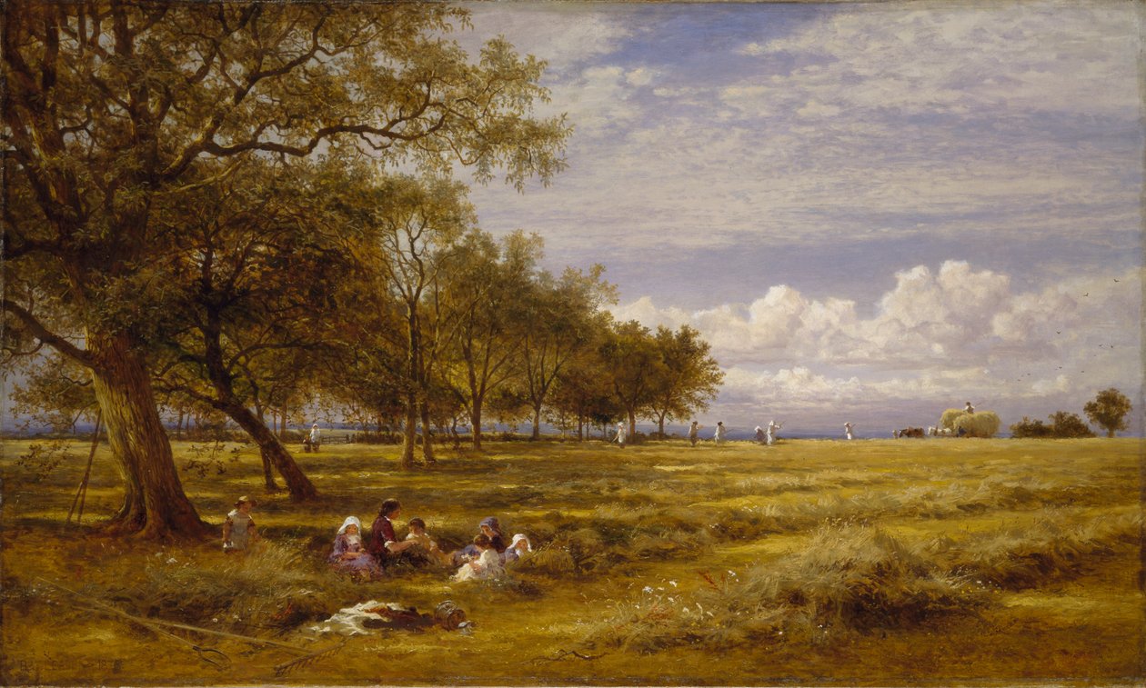 Angielski Hayfield, 1878 autorstwa Benjamin Williams Leader