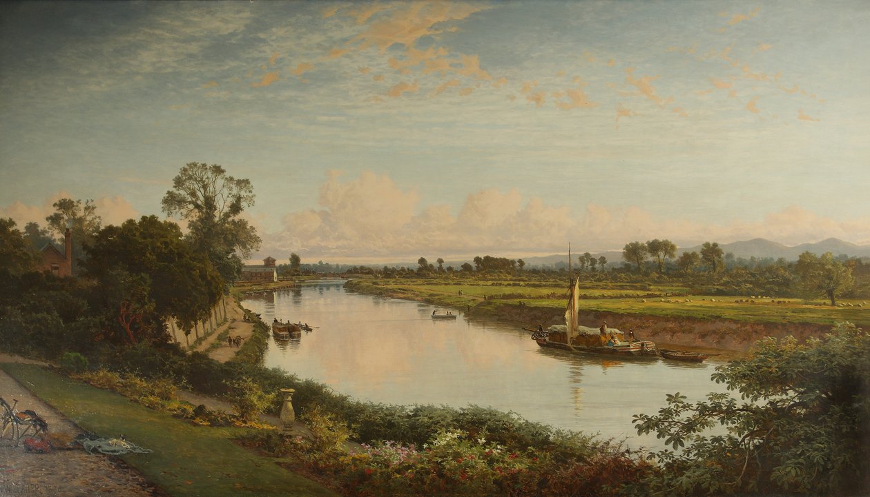 Gładki strumień Severn, 1886 autorstwa Benjamin Williams Leader