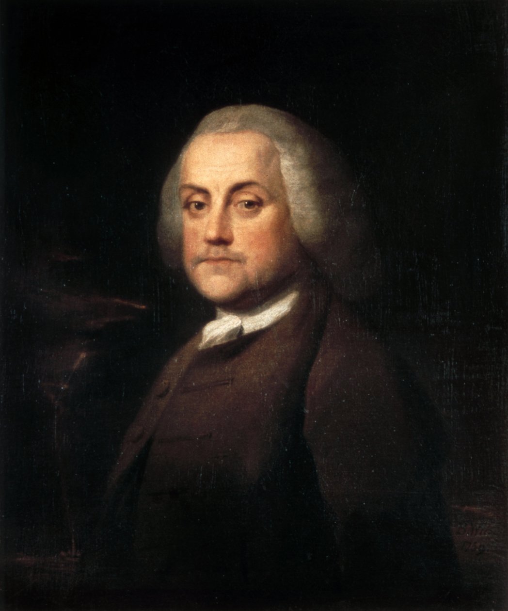 Benjamin Franklin autorstwa Benjamin Wilson