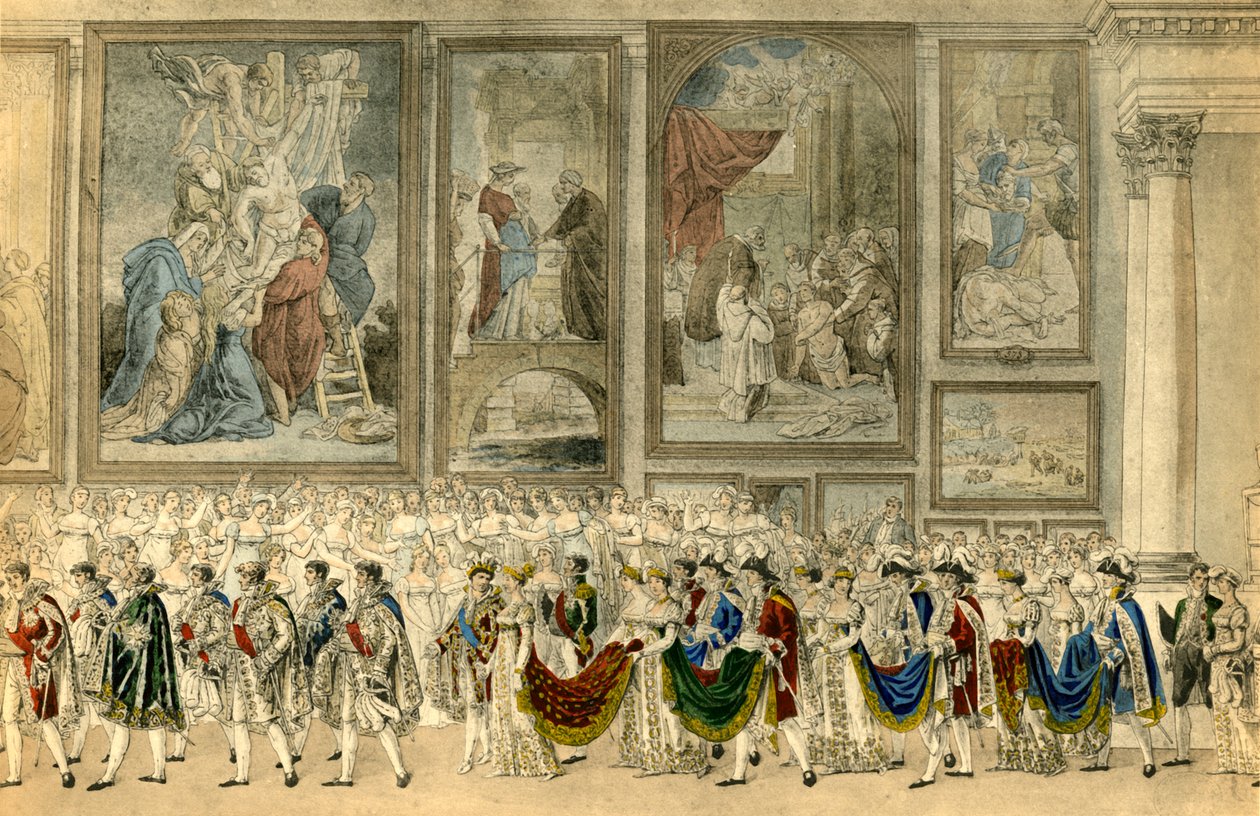 „Pochód weselny Napoleona i Marii Ludwiki Austrii”, 1810, 1921 autorstwa Benjamin Zix