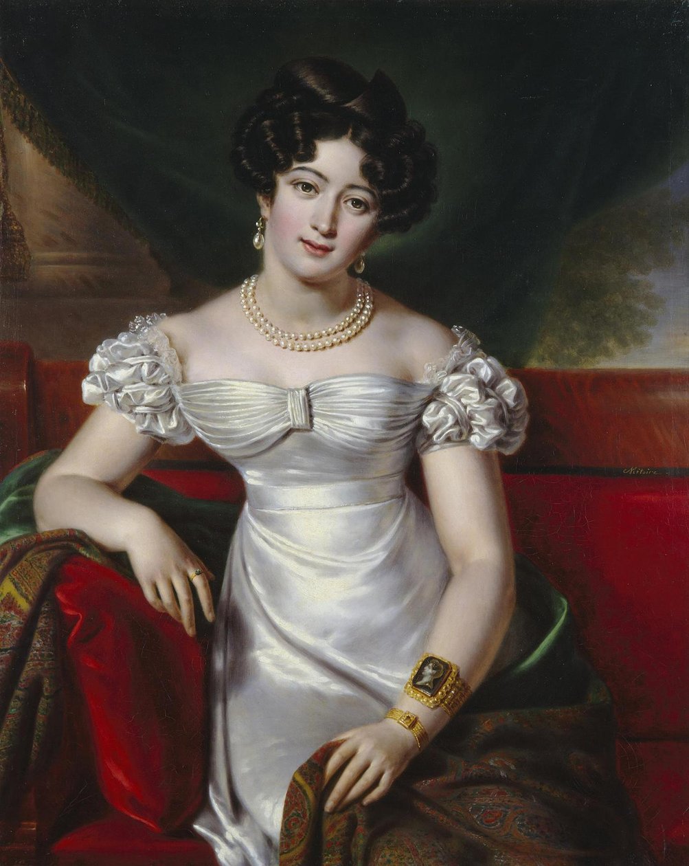 Portret hrabiny Julii Samoilovej, ok. 1825 autorstwa Benois Charles Mitoire