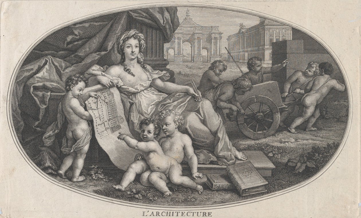 Architektura, 1690. autorstwa Benoit Audran I