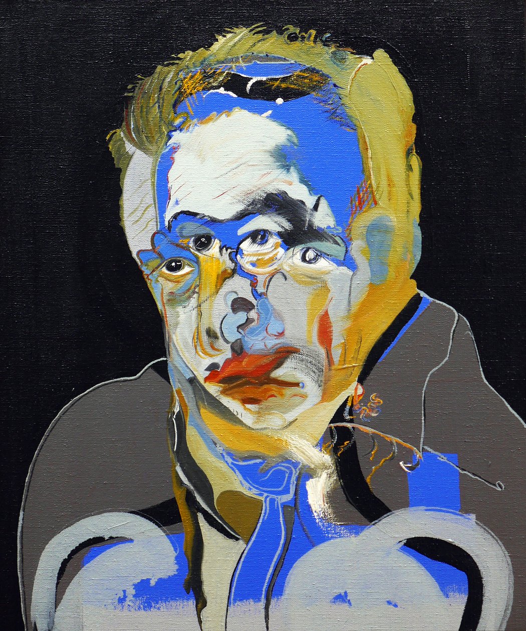 50 najważniejszych pisarzy w historii: Albert Camus, 2015 (olej i akryl na płótnie) autorstwa Benoit Erwann Boucherot