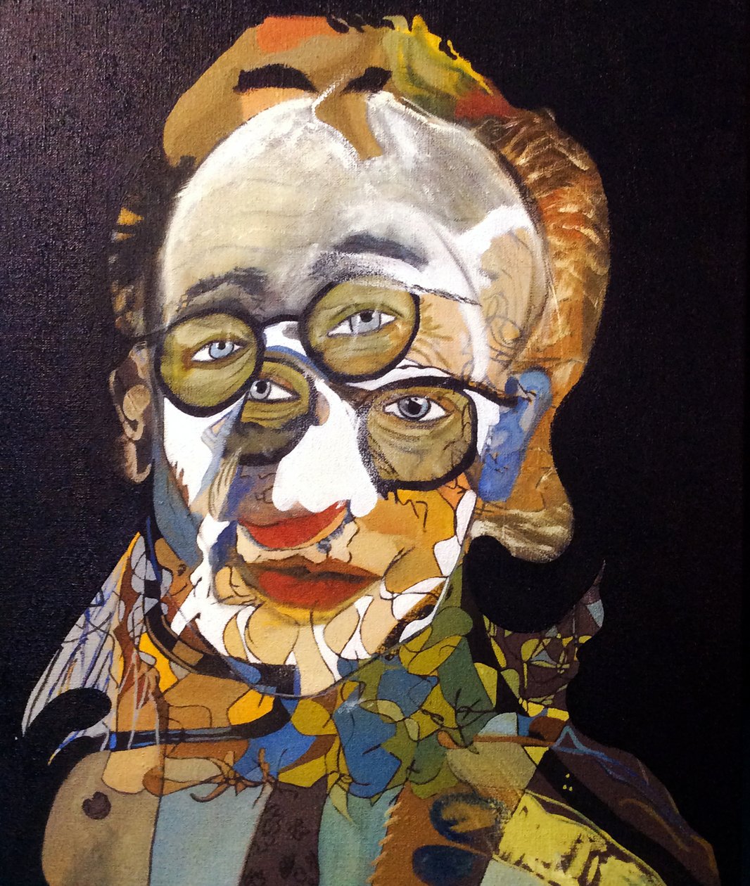 50 największych pisarzy w historii: Allen Ginsberg, 2015 (olej i akryl na płótnie) autorstwa Benoit Erwann Boucherot