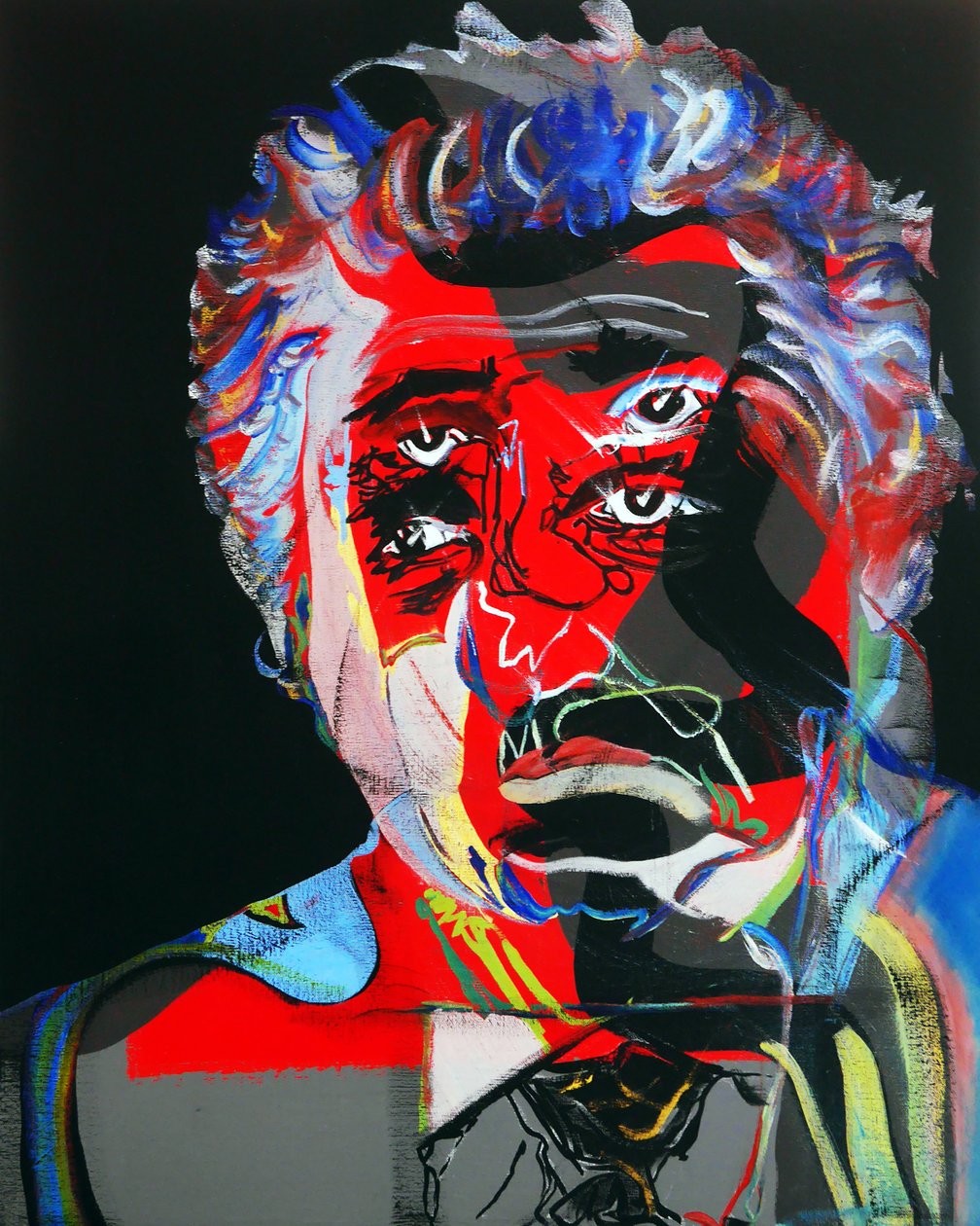 50 najważniejszych pisarzy w historii: Octavio Paz, 2015 (olej i akryl na płótnie) autorstwa Benoit Erwann Boucherot